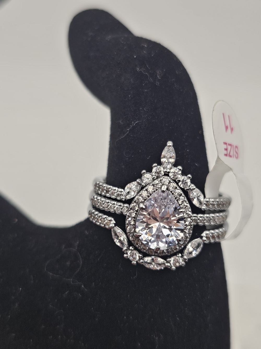 NEW Bomb Party "Whatever It Takes" Ring Size 11 Diamond CZ on Hematite $140